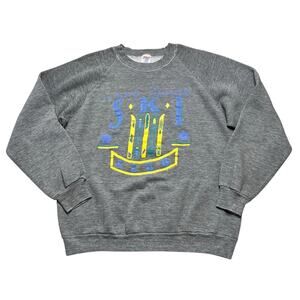 Vintage 80’s Lake Tahoe Ski / Reno crewneck sweater unisex size Large - Retro